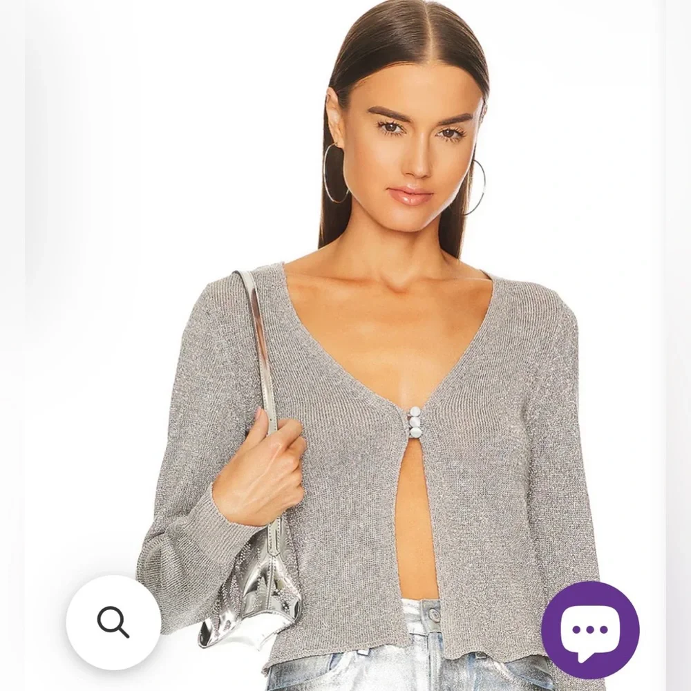 NWT Free People Emmaline Cardi Silver Springs Combo - Picture 1 of 4